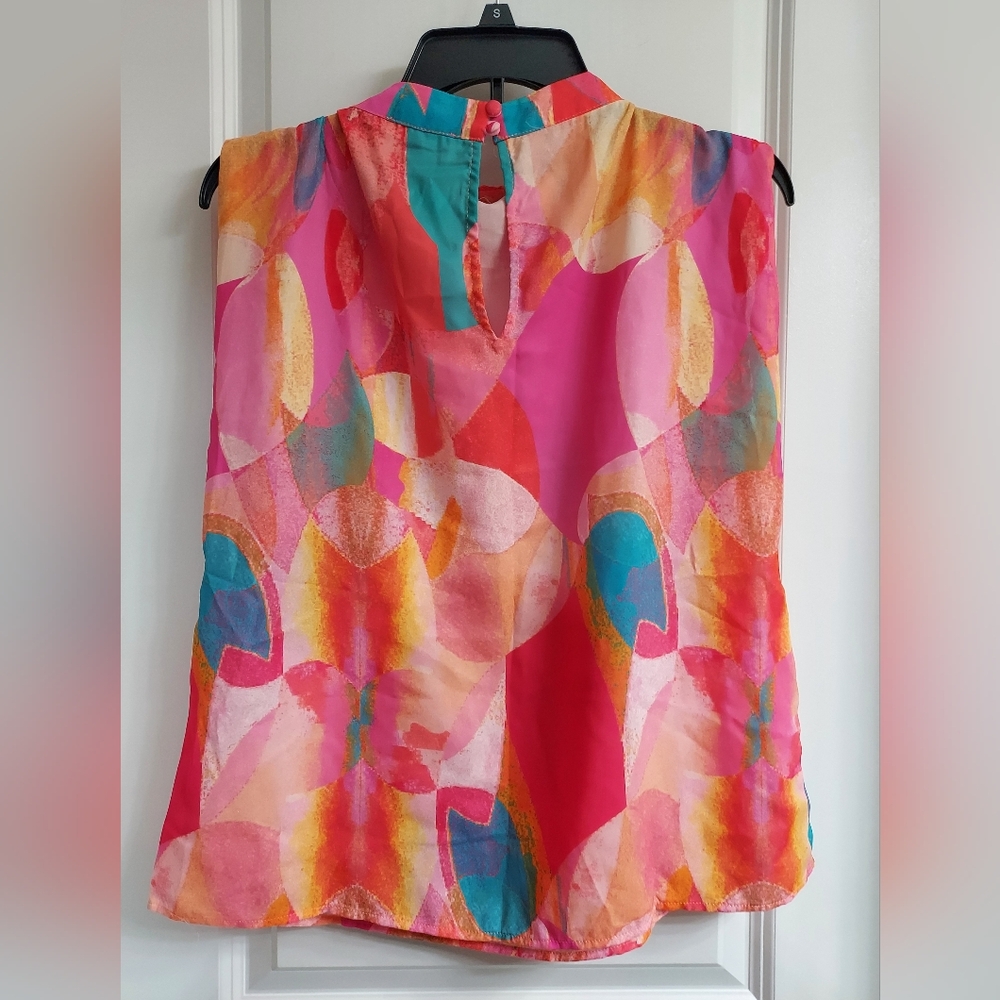 NWT Flying Tomato Colorful Abstract Blouse - Picture 12 of 13